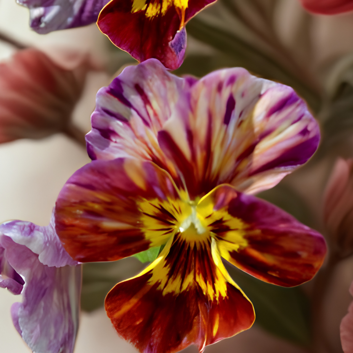 Viola cornuta ‘Brush Strokes’ - Horned Violet