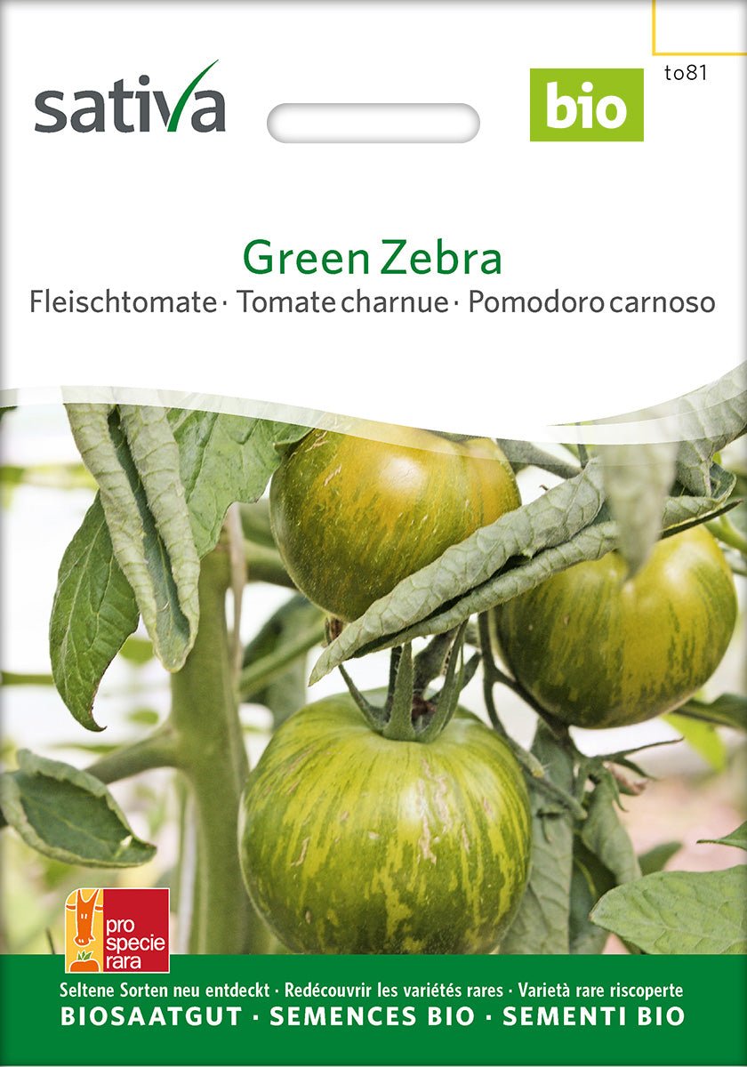 Tomaat ‘Green Zebra’ – Bio van Sativa - Tuinkabouter Chrisje